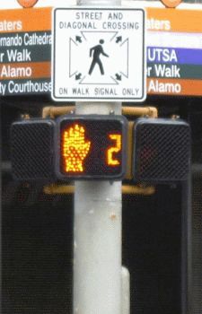 Scramble crossing signal