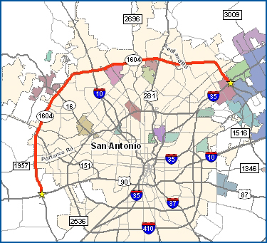 Loop 1604 study map