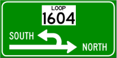 LP 1604 superstreet sign