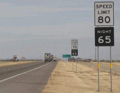 West Texas speed limit signs